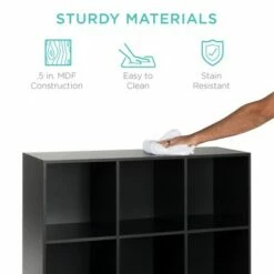 Best Choice Products 9-Cube Bookshelf, Display Storage System, Compartment Organizer w/ 3 Removable Back Panels - Black 11 Best Choice Products 9-Cube Bookshelf, Display Storage System, Compartment Organizer w/ 3 Removable Back Panels - Black -Bookshelves Sales Shop unnamed file 63