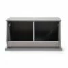Wood Toy Storage Cubby and Kids' Bookcase Gray - Humble Crew