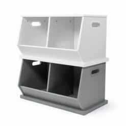 Wood Toy Storage Cubby and Kids' Bookcase Gray - Humble Crew -Bookshelves Sales Shop unnamed file 639