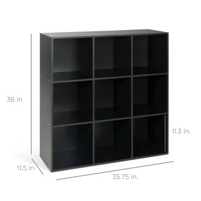 Best Choice Products 9-Cube Bookshelf, Display Storage System, Compartment Organizer w/ 3 Removable Back Panels - Black 8 Best Choice Products 9-Cube Bookshelf, Display Storage System, Compartment Organizer w/ 3 Removable Back Panels - Black - Image 6