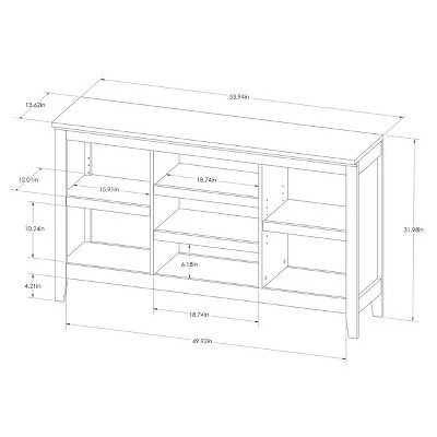 32" Carson Horizontal Bookcase with Adjustable Shelves - Threshold Walnut Brown 6 32" Carson Horizontal Bookcase with Adjustable Shelves - Threshold Walnut Brown - Image 4
