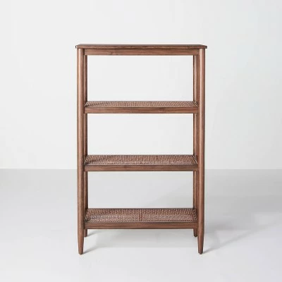 Hearth & Hand W/Magnolia Furniture Wood & Cane Tall 4-Shelf Bookcase - Hearth & Hand™ with Magnolia Black 4 Hearth & Hand W/Magnolia Furniture Wood & Cane Tall 4-Shelf Bookcase - Hearth & Hand™ with Magnolia Black - Image 2