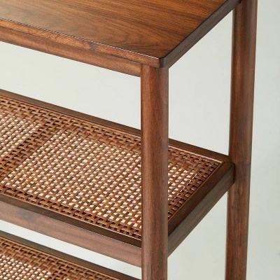 Hearth & Hand W/Magnolia Furniture Wood & Cane Tall 4-Shelf Bookcase - Hearth & Hand™ with Magnolia Black 5 Hearth & Hand W/Magnolia Furniture Wood & Cane Tall 4-Shelf Bookcase - Hearth & Hand™ with Magnolia Black - Image 3