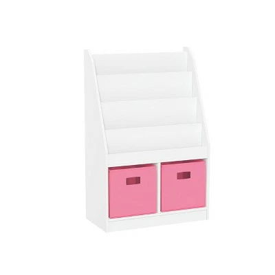 Kids' Bookrack with 2 Cubbies and 2 Bins - RiverRidge Home Pink 6 Kids' Bookrack with 2 Cubbies and 2 Bins - RiverRidge Home Pink - Image 4