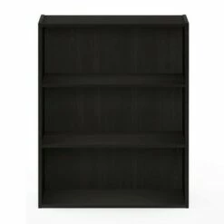 Furinno Pasir 3 Tier Open Storage and Organization Bookshelf Wooden Bookcase Shelf Shelving Unit for Home or Office, Espresso