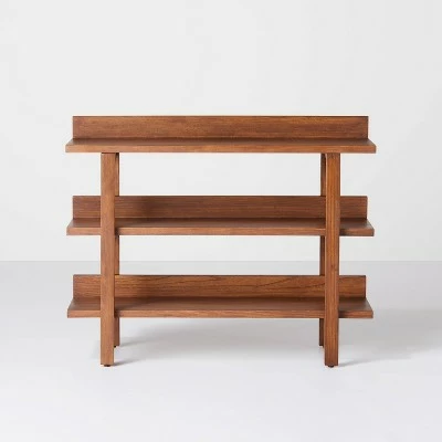 Hearth & Hand W/Magnolia Furniture Lipped 3-Shelf Wood Console Brown - Hearth & Hand™ with Magnolia 4 Hearth & Hand W/Magnolia Furniture Lipped 3-Shelf Wood Console Brown - Hearth & Hand™ with Magnolia - Image 2