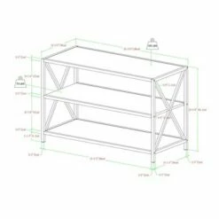 25.62" X Frame Metal and Wood Media Bookshelf - Saracina Home Barnwood 20 25.62" X Frame Metal and Wood Media Bookshelf - Saracina Home Barnwood -Bookshelves Sales Shop unnamed file 722
