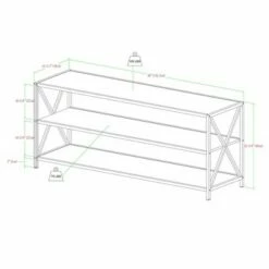 Modern Farmhouse X Frame Metal and Wood Media Bookshelf - Saracina Home Barnwood -Bookshelves Sales Shop unnamed file 733