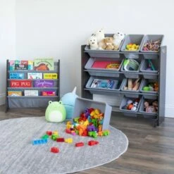 Sumatra Toy Storage Organizer with Storage Bins Espresso/Gray - Humble Crew -Bookshelves Sales Shop unnamed file 75