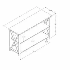 Solid Wood Farmhouse Storage Console - Saracina Home Rustic Oak/black -Bookshelves Sales Shop unnamed file 763