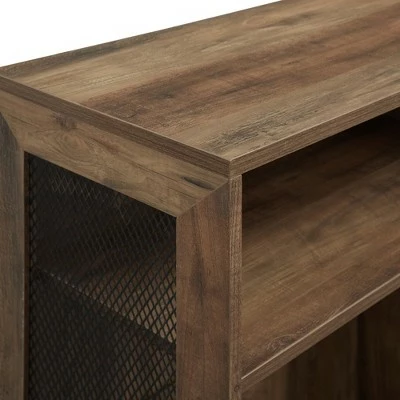 40.25" Grevaldi Urban Industrial Mesh Side Horizontal Bookshelf - Saracina Home Gray Wash 6 40.25" Grevaldi Urban Industrial Mesh Side Horizontal Bookshelf - Saracina Home Gray Wash - Image 4