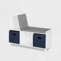 RiverRidge Home Kids' Book Nook Collection Cubby Storage Bench with 2 Bins - RiverRidge Gray -Bookshelves Sales Shop unnamed file 828