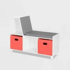 RiverRidge Home Kids' Book Nook Collection Cubby Storage Bench with 2 Bins - RiverRidge Gray -Bookshelves Sales Shop unnamed file 830