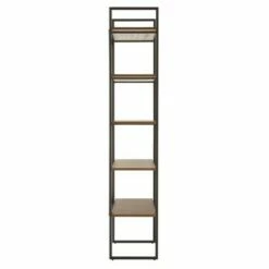 Nathyn 5 Shelf X Back Metal Post Bookshelf - Inspire Q Walnut Brown -Bookshelves Sales Shop unnamed file 845