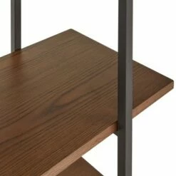 Nathyn 5 Shelf X Back Metal Post Bookshelf - Inspire Q Walnut Brown -Bookshelves Sales Shop unnamed file 846