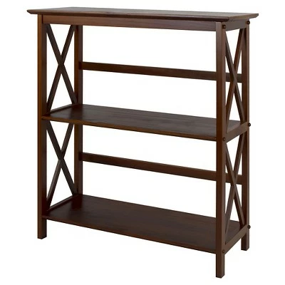 34" 3-Shelf Bookcase - Flora Home Walnut 9 34" 3-Shelf Bookcase - Flora Home Walnut - Image 7