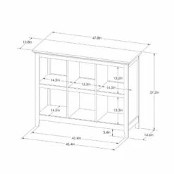 37.2" Carson 6 Bin Organizer Bookcase - Threshold White -Bookshelves Sales Shop unnamed file 860
