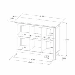 37.2" Carson 6 Bin Organizer Bookcase - Threshold White -Bookshelves Sales Shop unnamed file 861