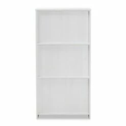 15.47" 2 Drawer Carlingford Modern and Contemporary Whitewashed Wood Bookshelf White - Baxton Studio -Bookshelves Sales Shop unnamed file 873