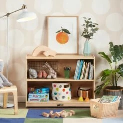 ECR4Kids Birch 2 Shelf Storage Cabinet with Back, Wood Book Shelf Organizer -Bookshelves Sales Shop unnamed file 895