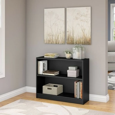 Universal 2 Shelf Bookcase - Bush Furniture Rustic Gray 3 Universal 2 Shelf Bookcase - Bush Furniture Rustic Gray