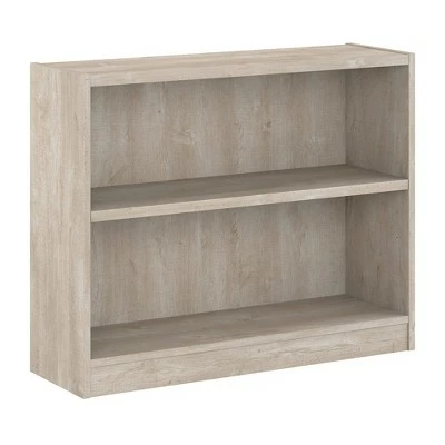 Universal 2 Shelf Bookcase - Bush Furniture Rustic Gray 9 Universal 2 Shelf Bookcase - Bush Furniture Rustic Gray - Image 7