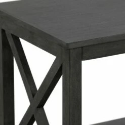 26.4" Thompson 2 Tier Shelf Dark Gray - ClickDecor -Bookshelves Sales Shop unnamed file 924