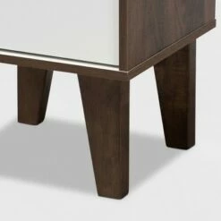 31.22" Senja Two-Tone Finished Wood 2 Drawer Bookcase White/Walnut - Baxton Studio 11 31.22" Senja Two-Tone Finished Wood 2 Drawer Bookcase White/Walnut - Baxton Studio -Bookshelves Sales Shop unnamed file 933