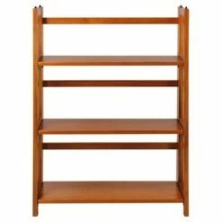 38" Folding 3 Tier Bookshelf Stackable - Flora Home Walnut 25 38" Folding 3 Tier Bookshelf Stackable - Flora Home Walnut -Bookshelves Sales Shop unnamed file 951
