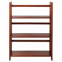 38" Folding 3 Tier Bookshelf Stackable - Flora Home Walnut 26 38" Folding 3 Tier Bookshelf Stackable - Flora Home Walnut -Bookshelves Sales Shop unnamed file 952