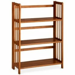 38" Folding 3 Tier Bookshelf Stackable - Flora Home Walnut 27 38" Folding 3 Tier Bookshelf Stackable - Flora Home Walnut -Bookshelves Sales Shop unnamed file 953