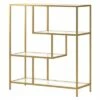 Henn& Hart 40" Tall Brass Finish Bookcase - Henn&Hart -Bookshelves Sales Shop unnamed file 968