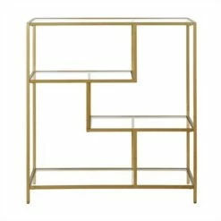 Henn& Hart 40" Tall Brass Finish Bookcase - Henn&Hart 12 Henn& Hart 40" Tall Brass Finish Bookcase - Henn&Hart -Bookshelves Sales Shop unnamed file 971