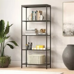 Henn& Hart 30" Wide Black Bronze Bookcase - Henn&Hart -Bookshelves Sales Shop unnamed file 978