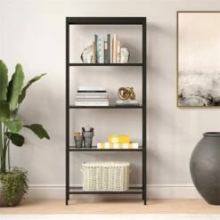 Henn& Hart 30" Wide Black Bronze Bookcase - Henn&Hart -Bookshelves Sales Shop unnamed file 979